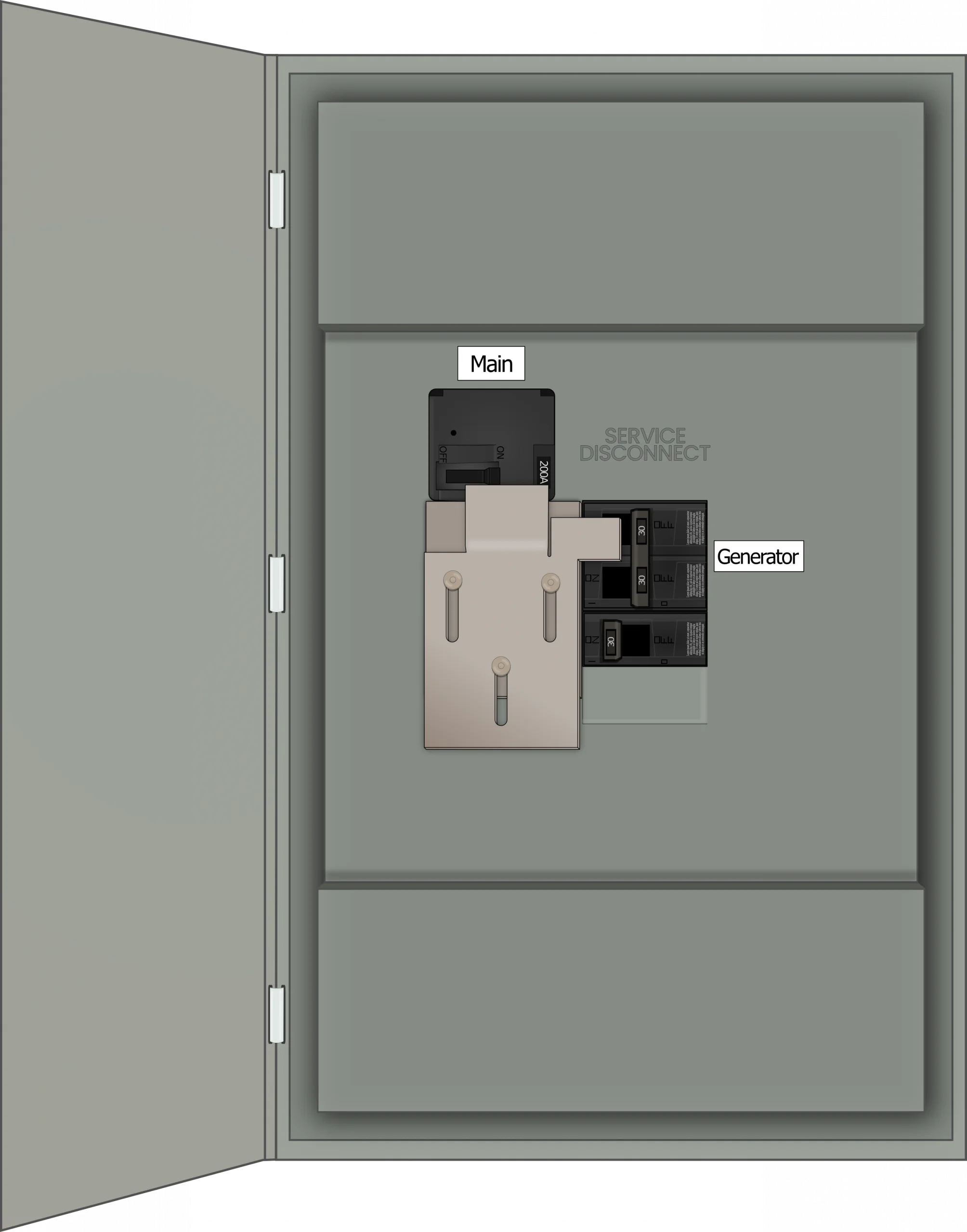K-1410 Panel Photo With Main On and Generator Off
