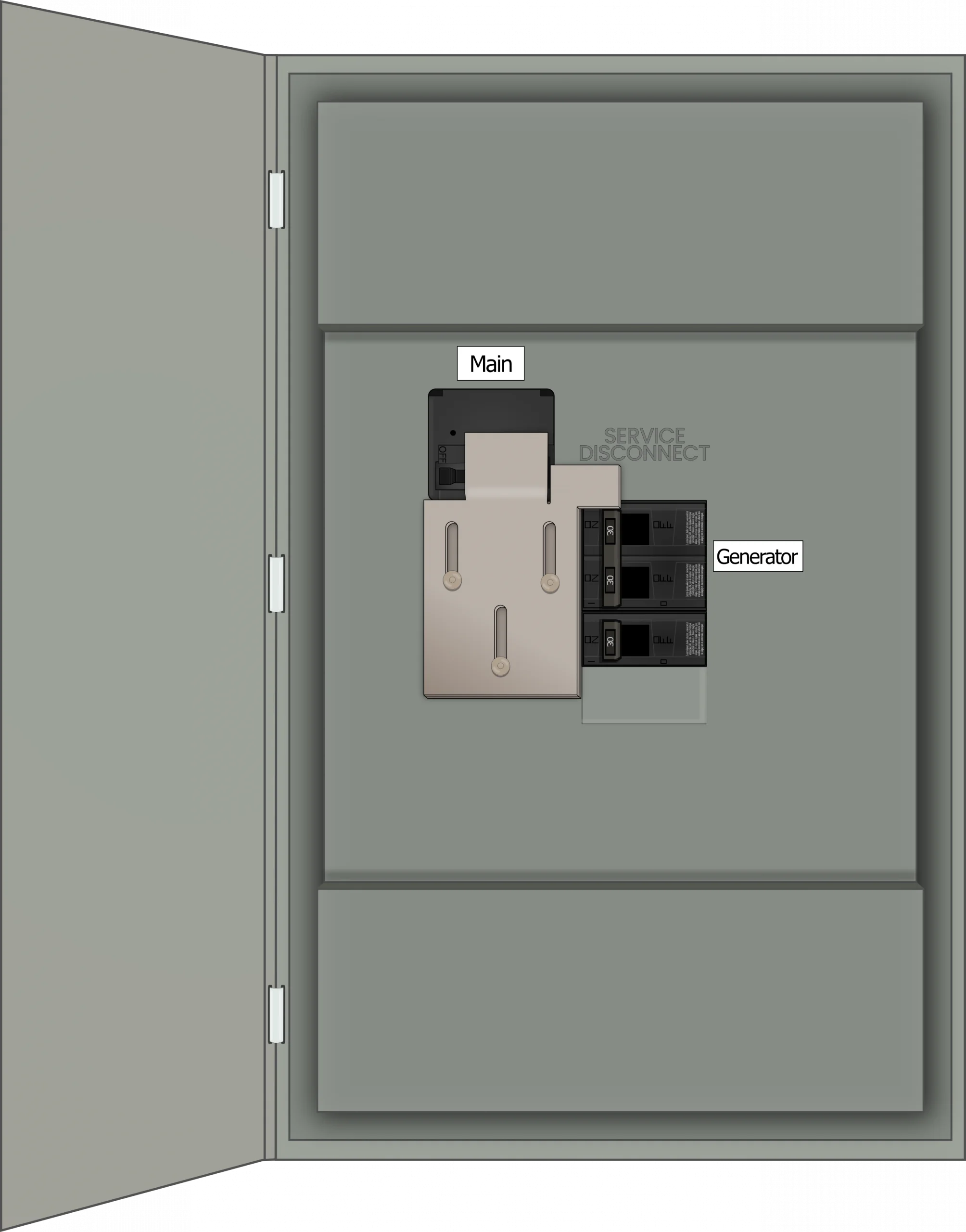 K-1410 Panel Photo With Main Off and Generator On