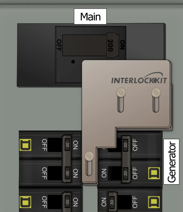 Looping Animation of the K-5010 Being Used To Lockout the Gen then Main