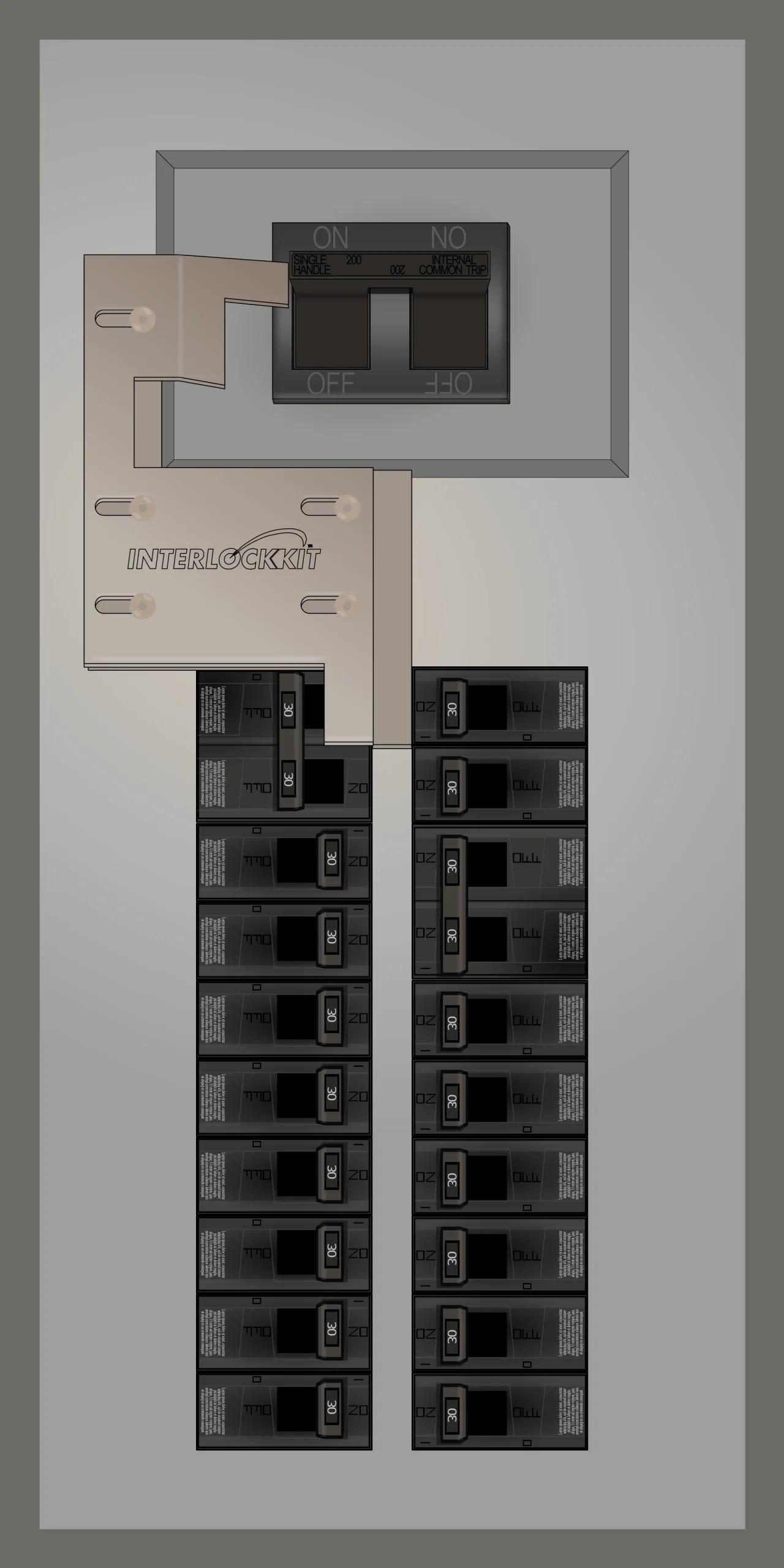 K-4410 Panel Photo With Main On and Generator Off