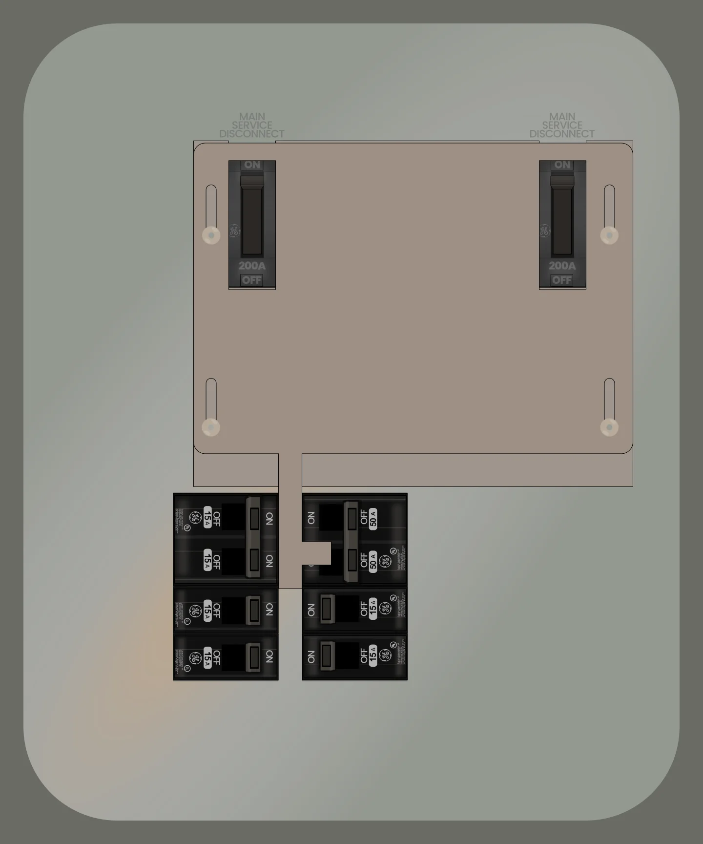 K-8711 Panel Photo With Main On and Generator Off