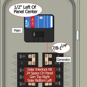 KS-6512 CH Solar Interlocked Eaton/CH 24 Space Panel, without Kit