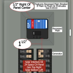 KS-6012 Solar Interlocked Eaton/CH 32 Space Panel without Kit