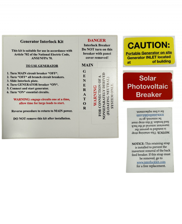 Interlock Solar Label Set
