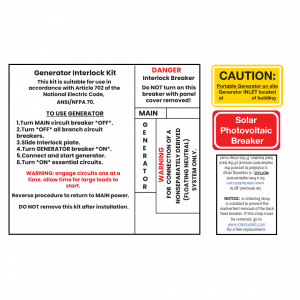 Interlock Solar Label Set