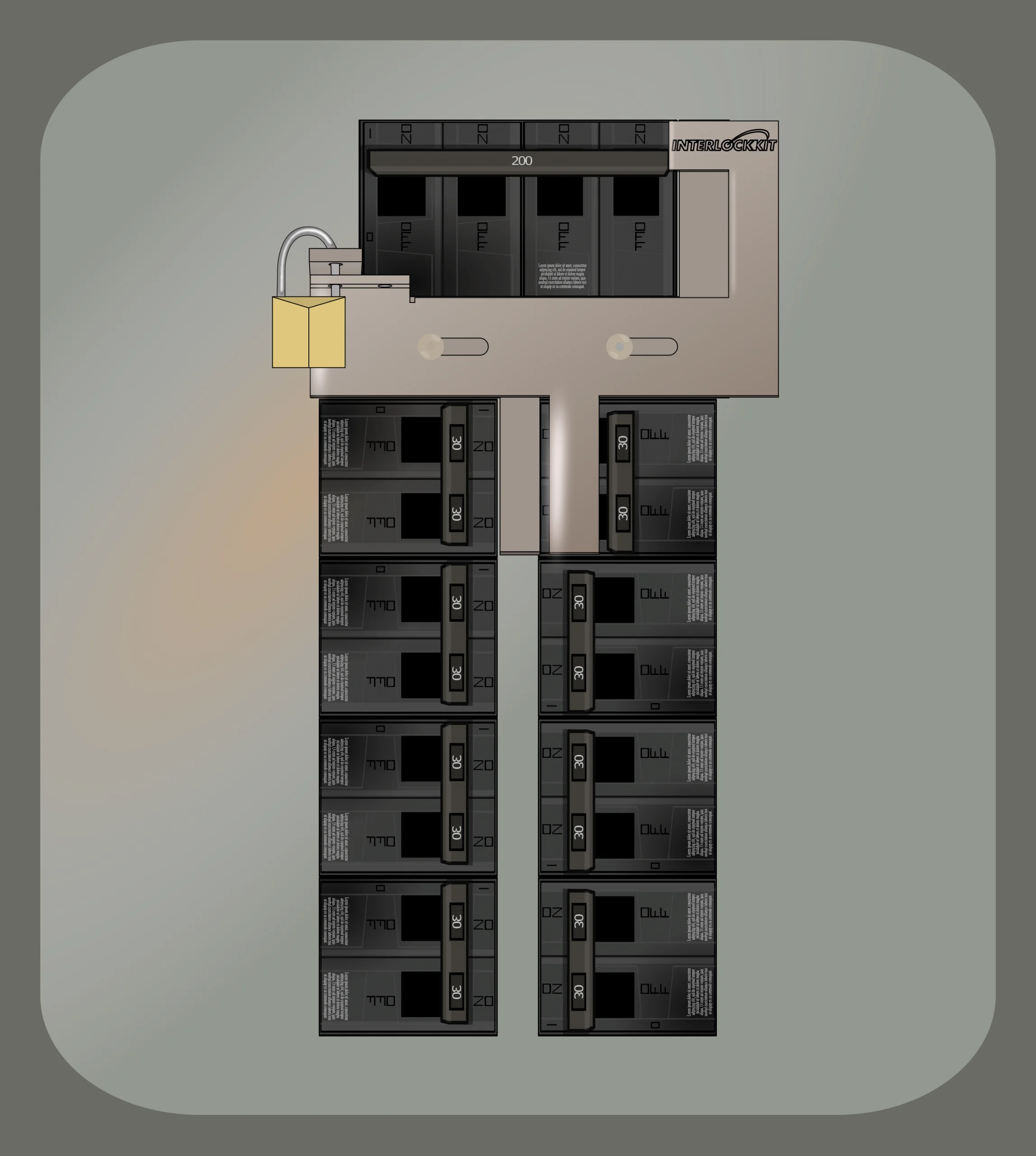 A photo of Lockable Interlock Kit KL-1010 With The Main On and Generator Off