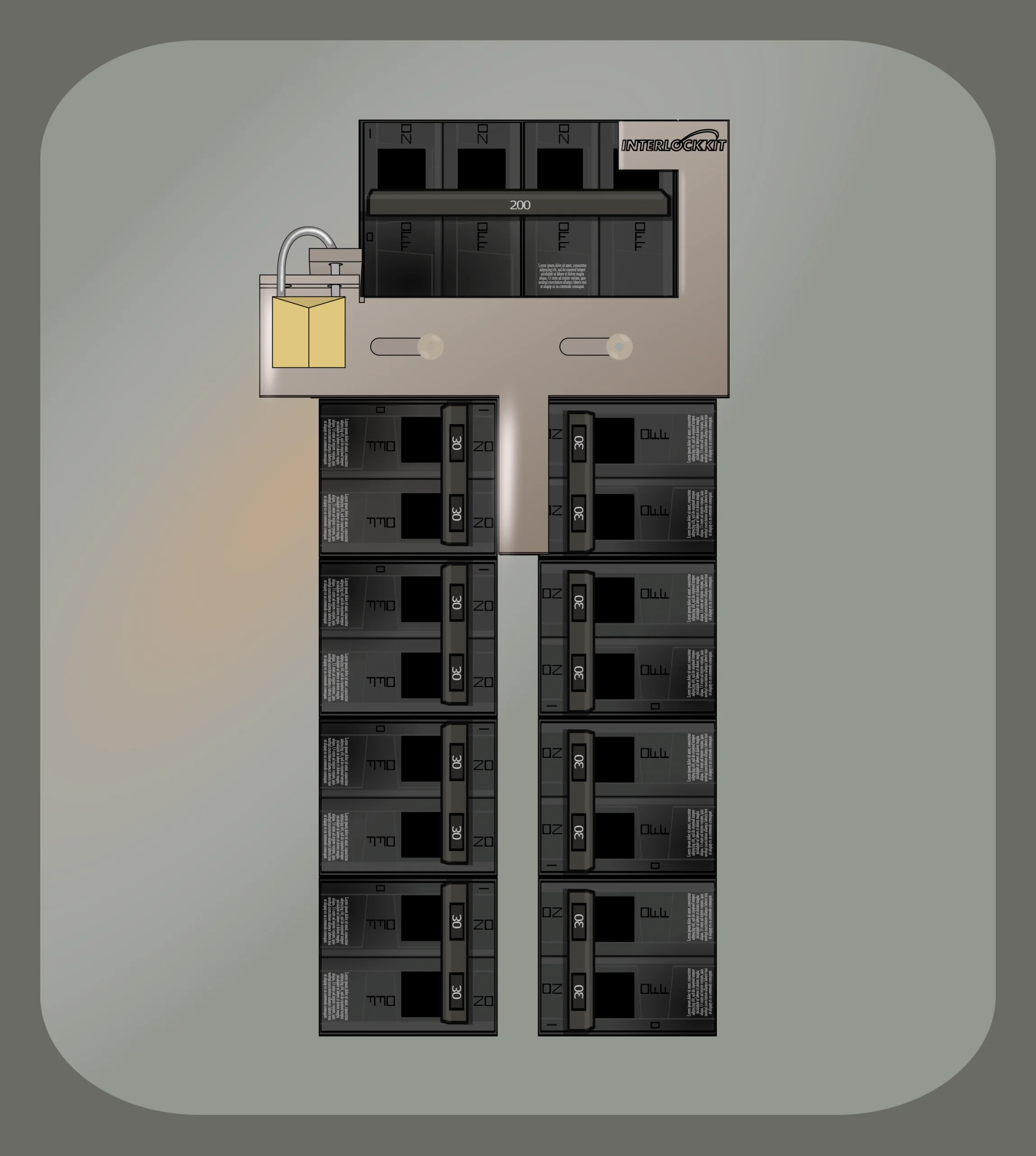 A photo of Lockable Interlock Kit KL-1010 With The Main Off and Generator On
