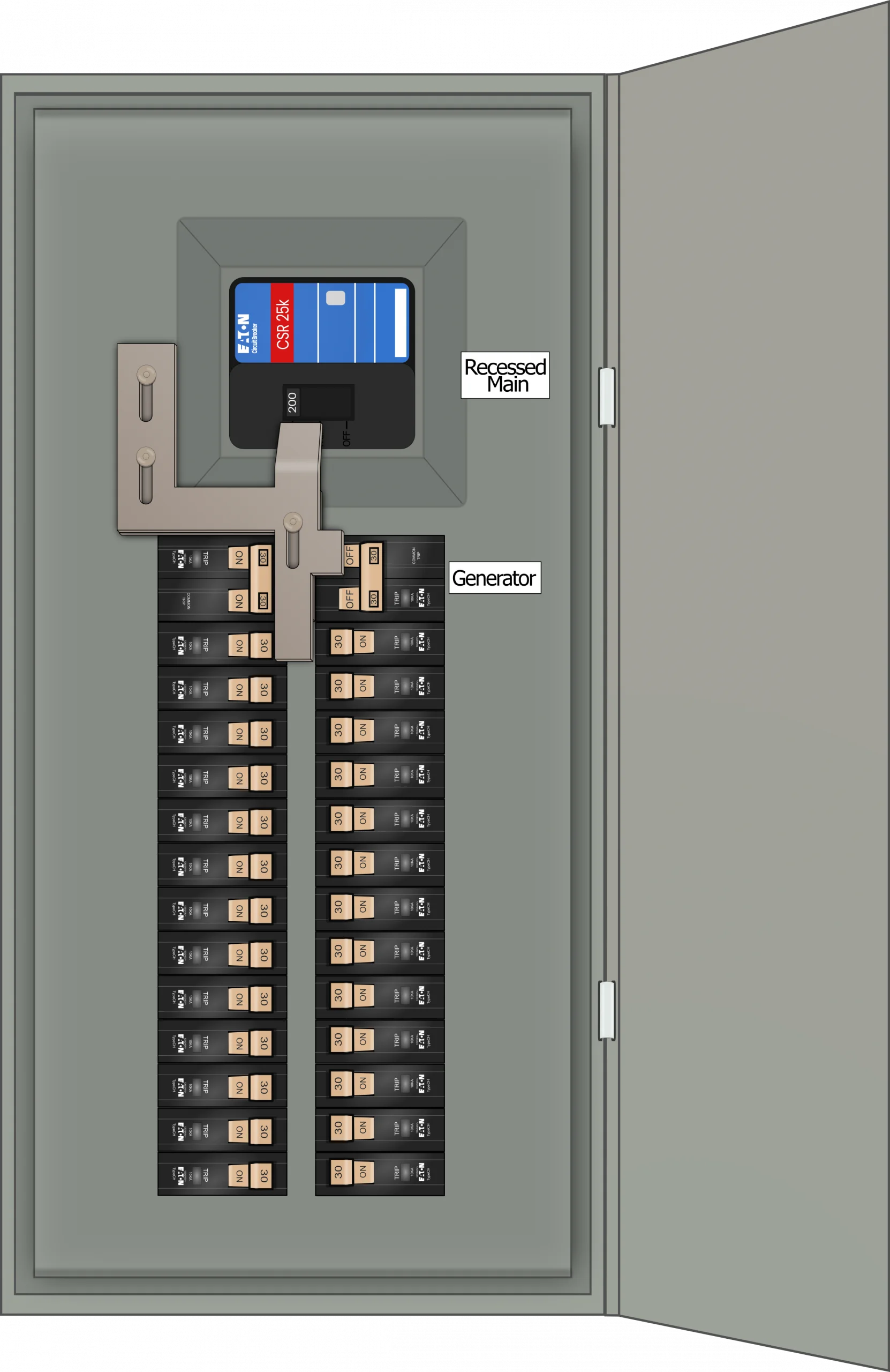 K-6010 Panel Photo With Main On and Generator Off